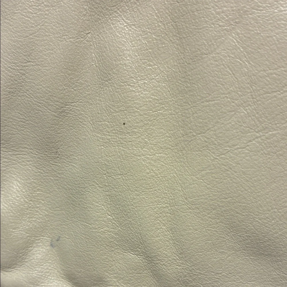 Cream Leather Clutch
